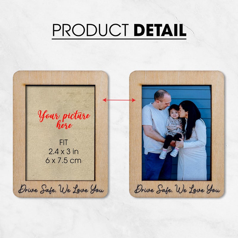 Drive Safe I Love You Car Visor Clip - Drive Safe Photo Car Visor Clips لزوج الأب والأم - هدية عيد الأب 2025 - حامل صور بولارويد للسيارات - مشبك صور لأقنعة الشمس للسيارات - هدايا جديدة للسائق - Image 4